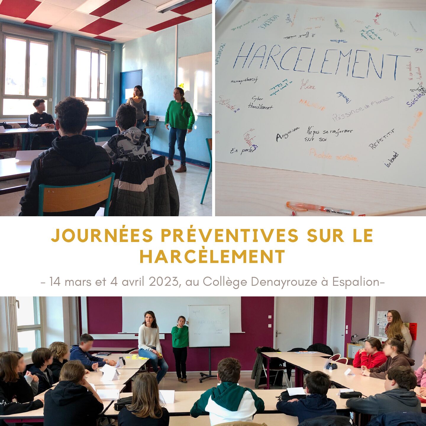 Retour en images : Journées préventives sur le harcèlement au collège Denayrouze à Espalion