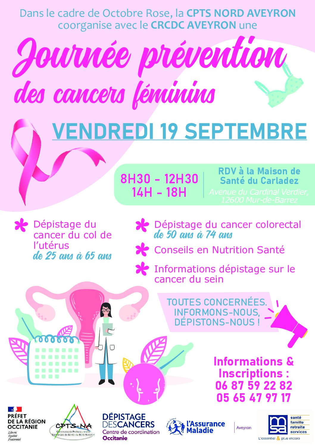 Journée dépistage des cancers féminins à Mur-de-Barrez