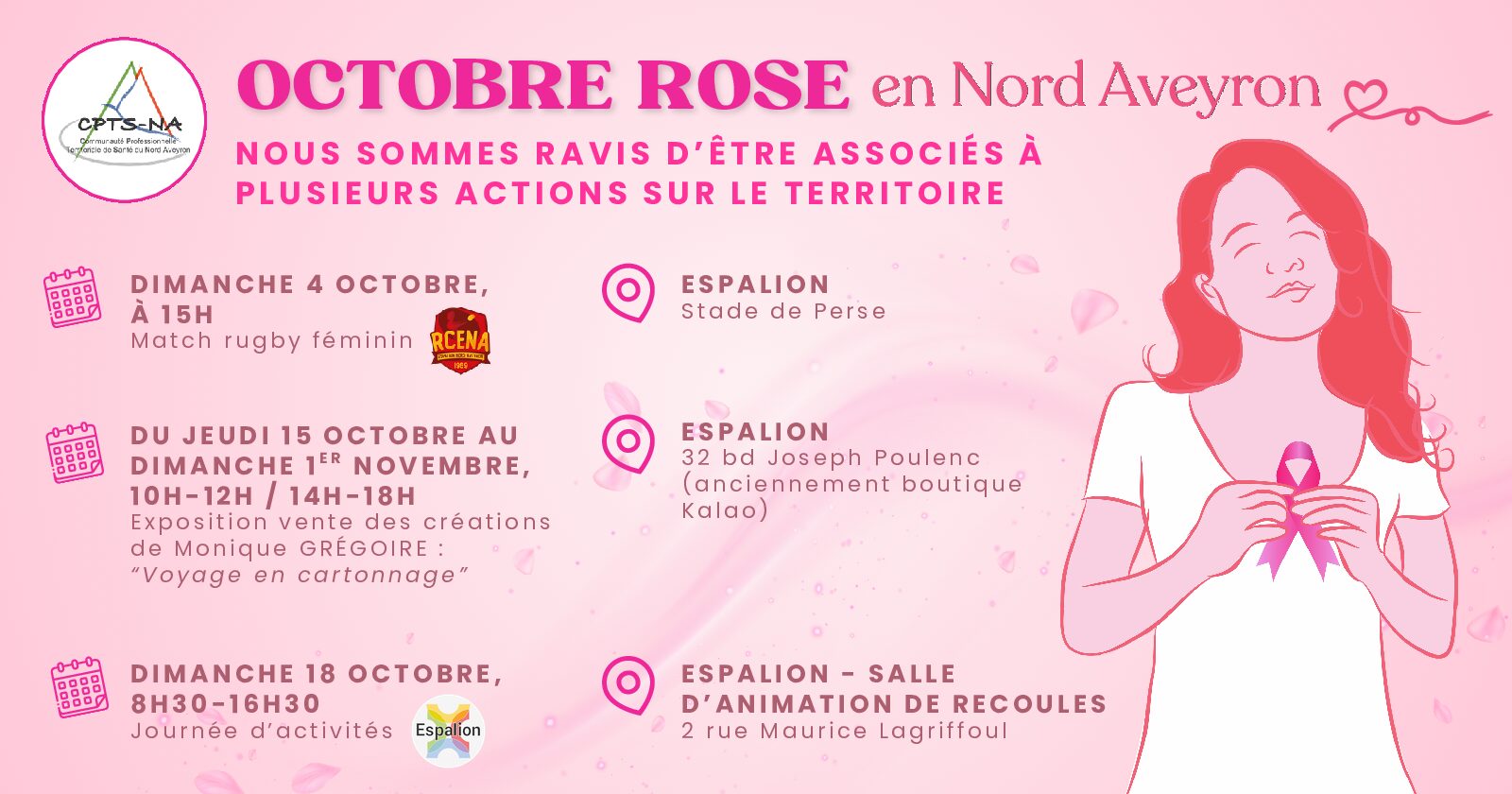Octobre Rose en Nord Aveyron